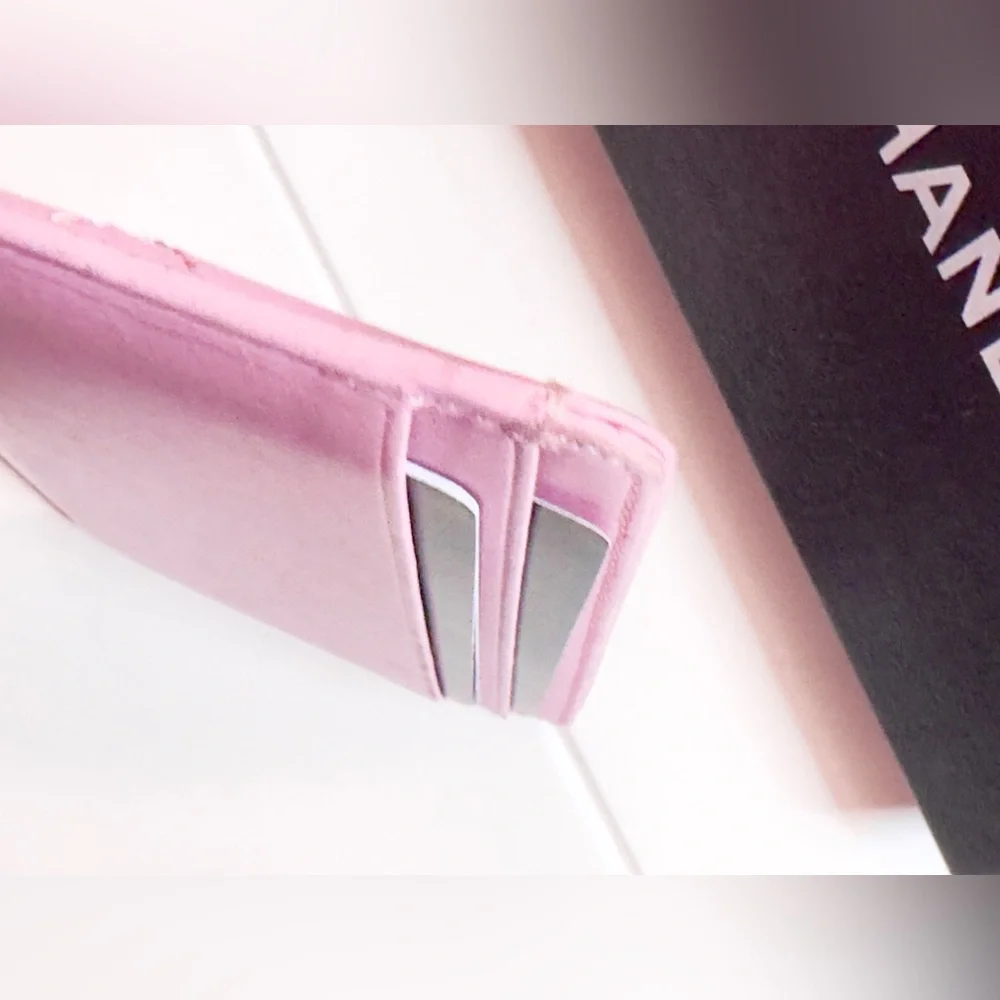 💝 Pink Chanel Cambone Card Holder Wallet 💝 CUSTOMER APPRECIATION GIFT - Picture 10 of 14